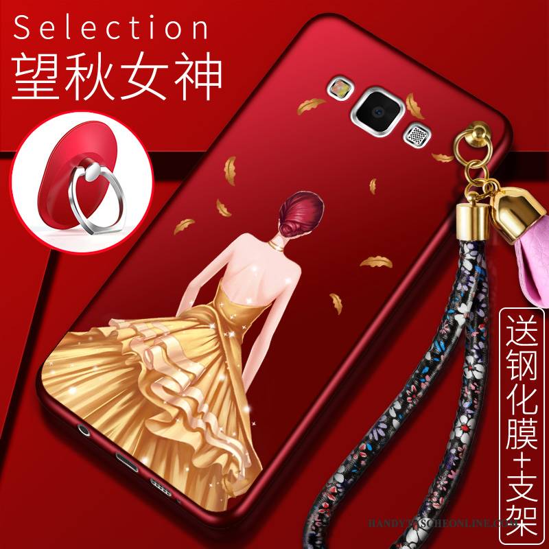 Hülle Samsung Galaxy J7 2016 Silikon Trend Rot, Case Samsung Galaxy J7 2016 Weiche Handyhüllen Groß