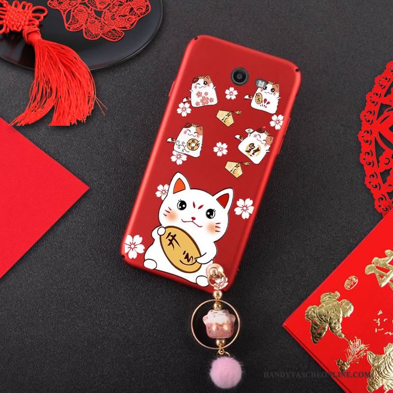 Hülle Samsung Galaxy J7 2017 Taschen Nubuck Katzen, Case Samsung Galaxy J7 2017 Handyhüllen Reichtum