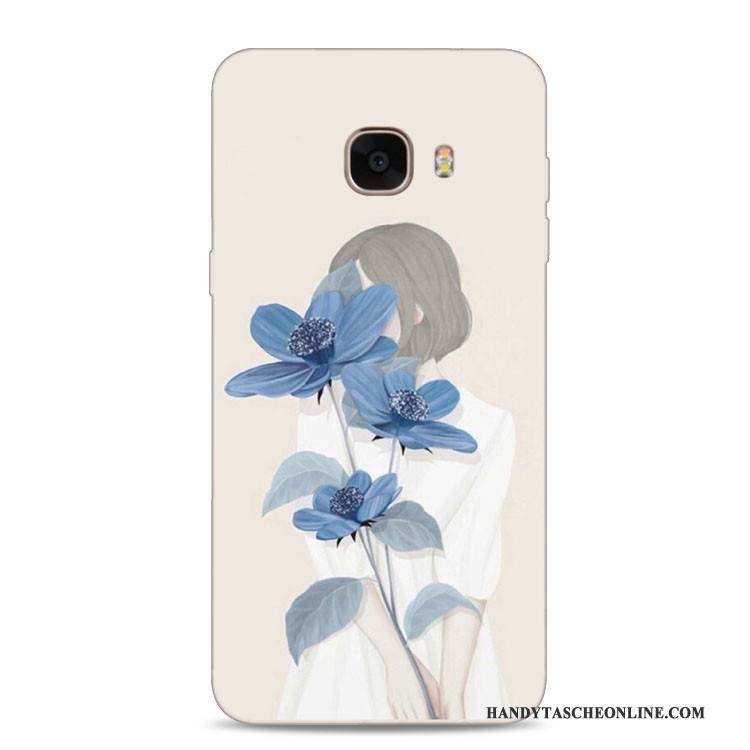 Hülle Samsung Galaxy J7 2017 Weiche Blumen Lichtfarbe, Case Samsung Galaxy J7 2017 Prägung Grün Handyhüllen