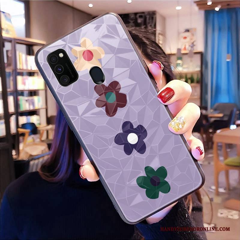 Hülle Samsung Galaxy M30s Schutz Gelb Handyhüllen, Case Samsung Galaxy M30s Anti-sturz Diamantform