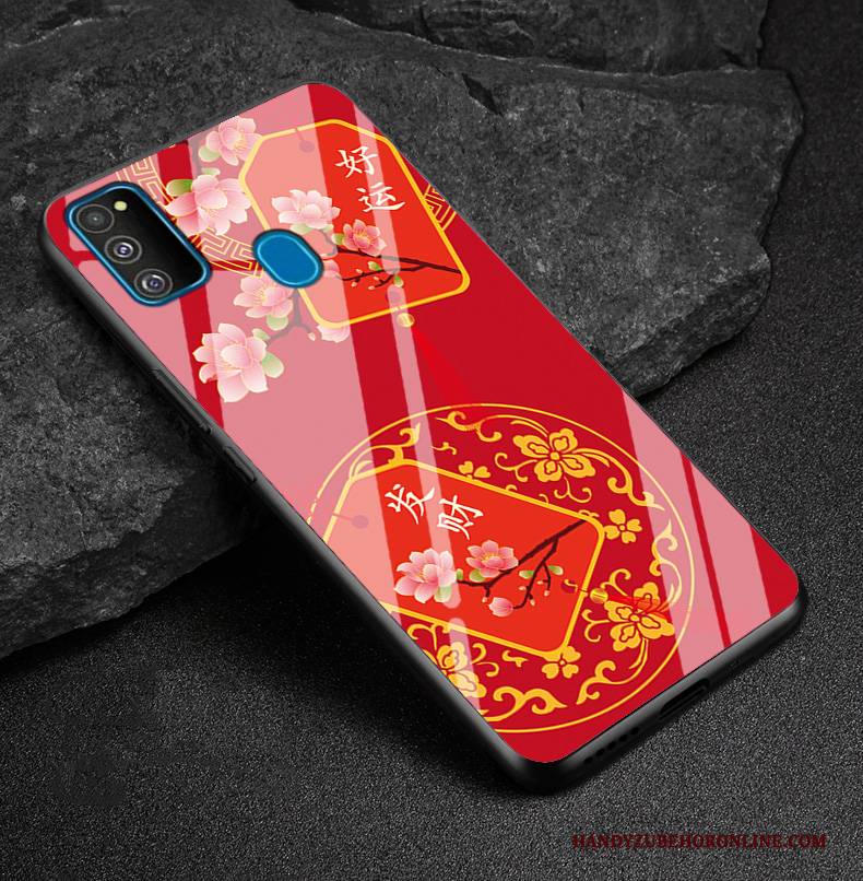 Hülle Samsung Galaxy M30s Silikon Liebhaber Rot, Case Samsung Galaxy M30s Taschen Einfach Nette