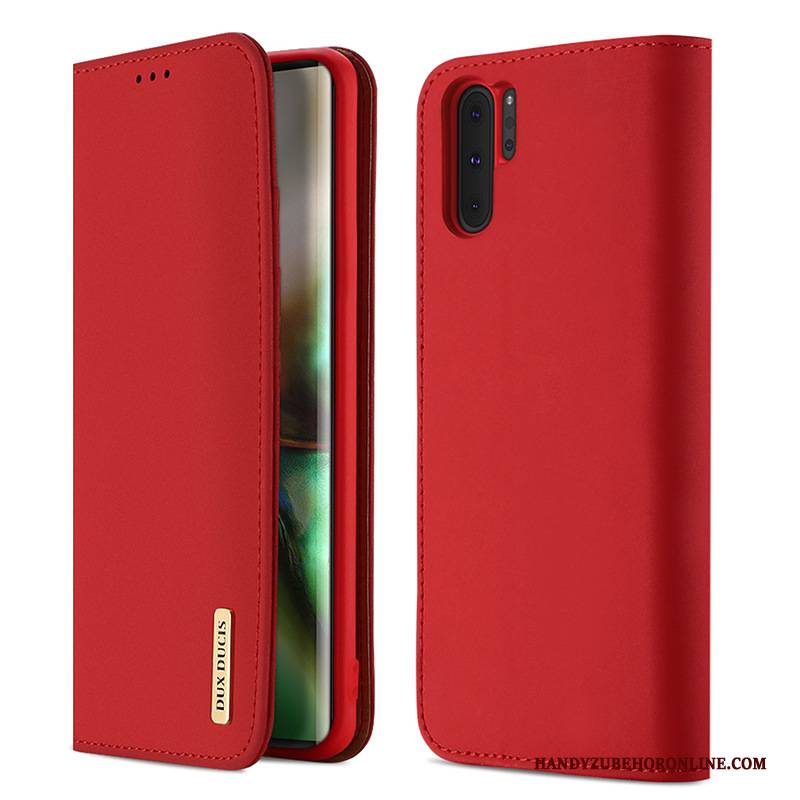 Hülle Samsung Galaxy Note 10+ Lederhülle Rot Handyhüllen, Case Samsung Galaxy Note 10+