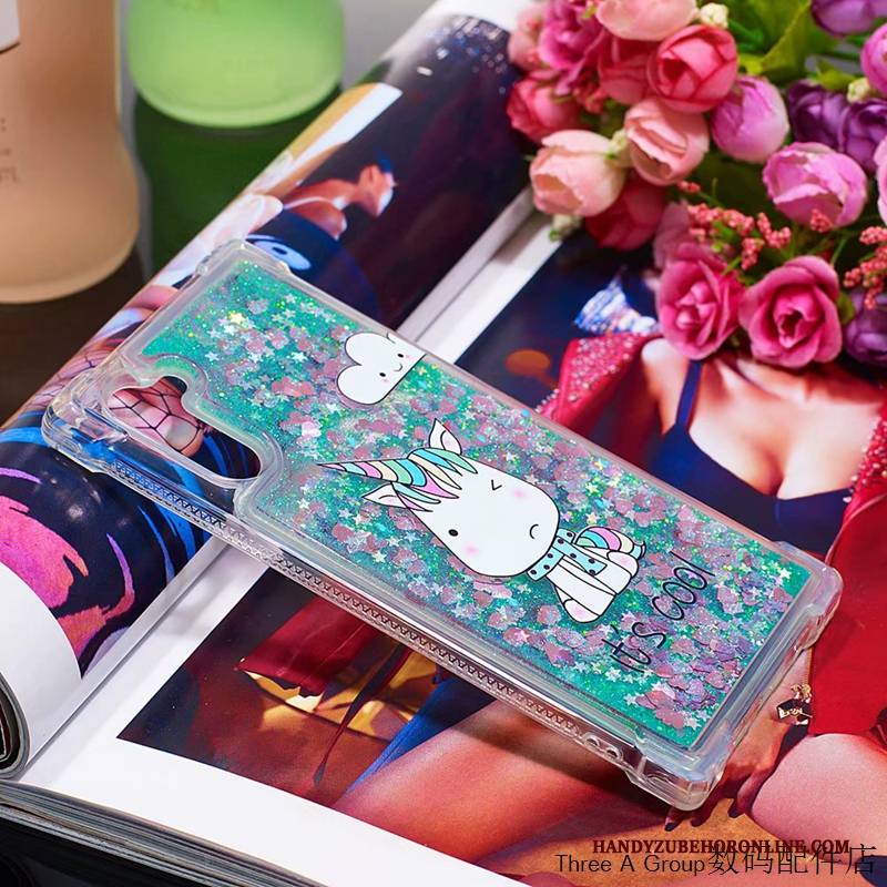 Hülle Samsung Galaxy Note 10 Taschen Anti-sturz Handyhüllen, Case Samsung Galaxy Note 10 Weiche Treibsand Weiß