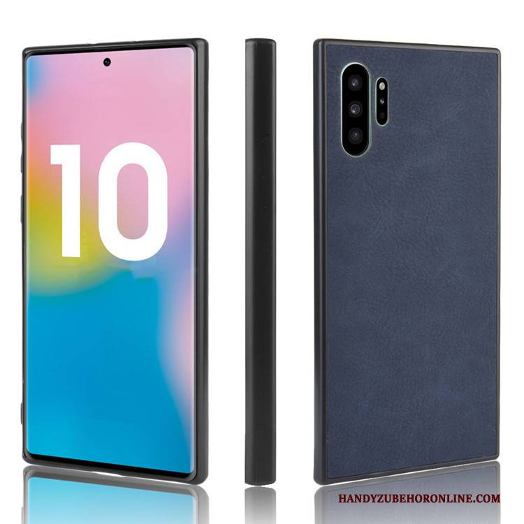 Hülle Samsung Galaxy Note 10+ Taschen Schwarz Lichtfarbe, Case Samsung Galaxy Note 10+ Handyhüllen Mini