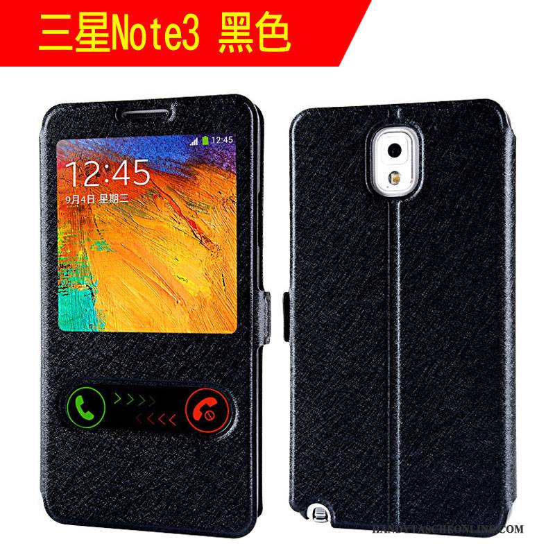 Hülle Samsung Galaxy Note 3 Schutz Rot Handyhüllen, Case Samsung Galaxy Note 3 Folio Trend Anti-sturz
