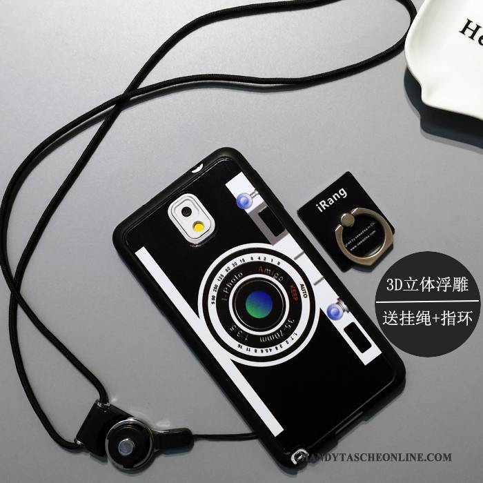 Hülle Samsung Galaxy Note 3 Silikon Nette Nubuck, Case Samsung Galaxy Note 3 Karikatur Persönlichkeit Weiß