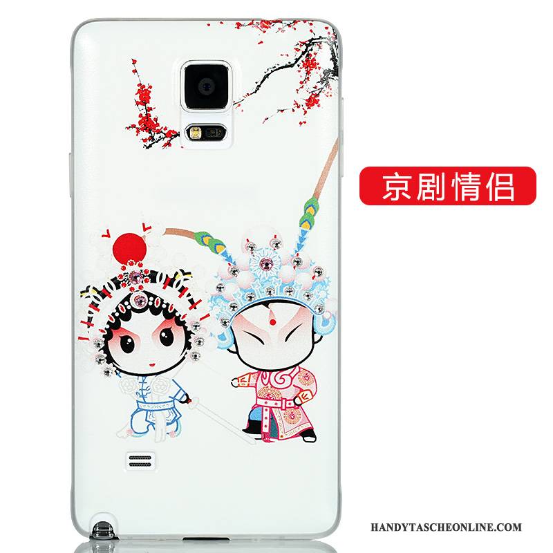 Hülle Samsung Galaxy Note 4 Karikatur Nubuck Hintere Abdeckung, Case Samsung Galaxy Note 4 Schutz Rosa Handyhüllen
