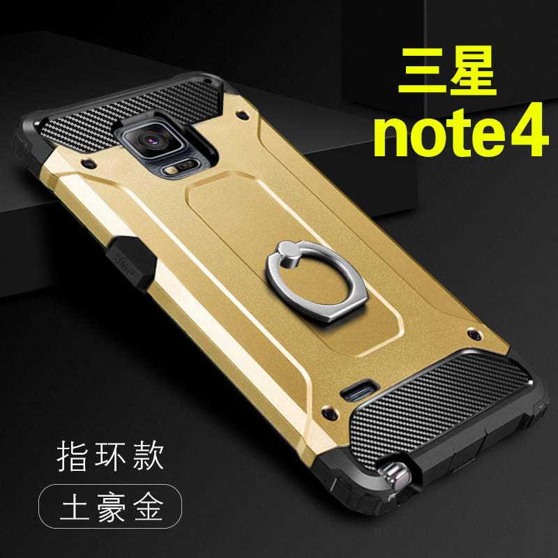 Hülle Samsung Galaxy Note 4 Kreativ Handyhüllen Schwer, Case Samsung Galaxy Note 4 Taschen Schwarz Persönlichkeit