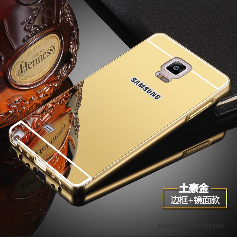 Hülle Samsung Galaxy Note 4 Metall Handyhüllen Anti-sturz, Case Samsung Galaxy Note 4 Schutz Spiegel Silber