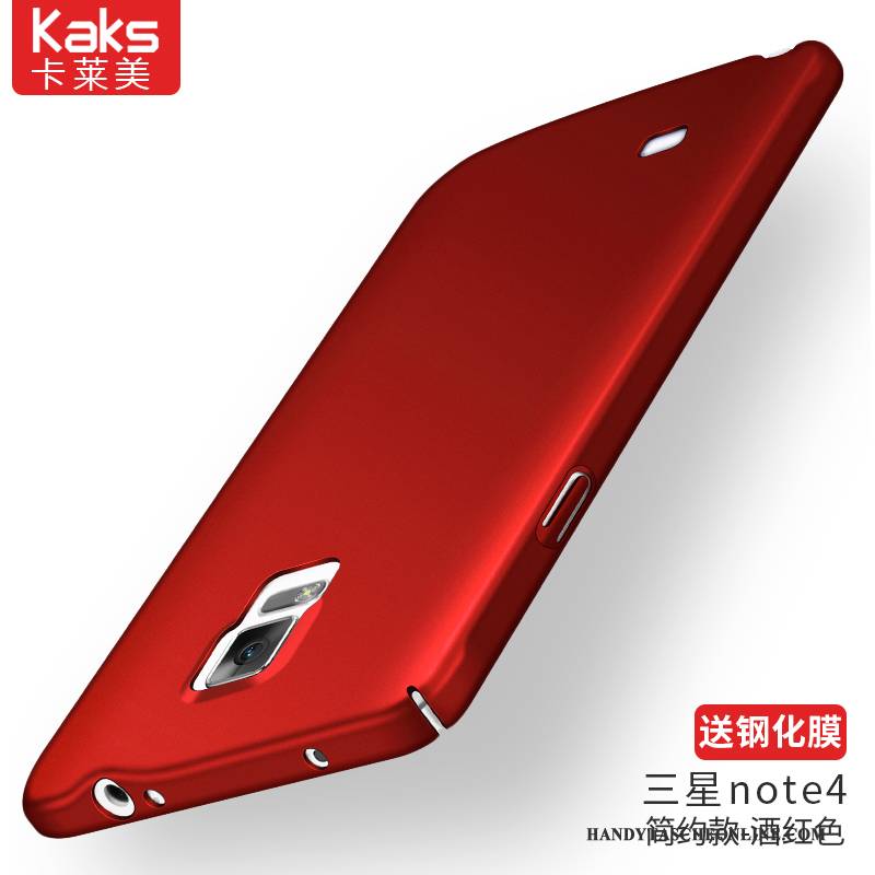 Hülle Samsung Galaxy Note 4 Silikon Handyhüllen Schwer, Case Samsung Galaxy Note 4 Taschen Nubuck Rosa