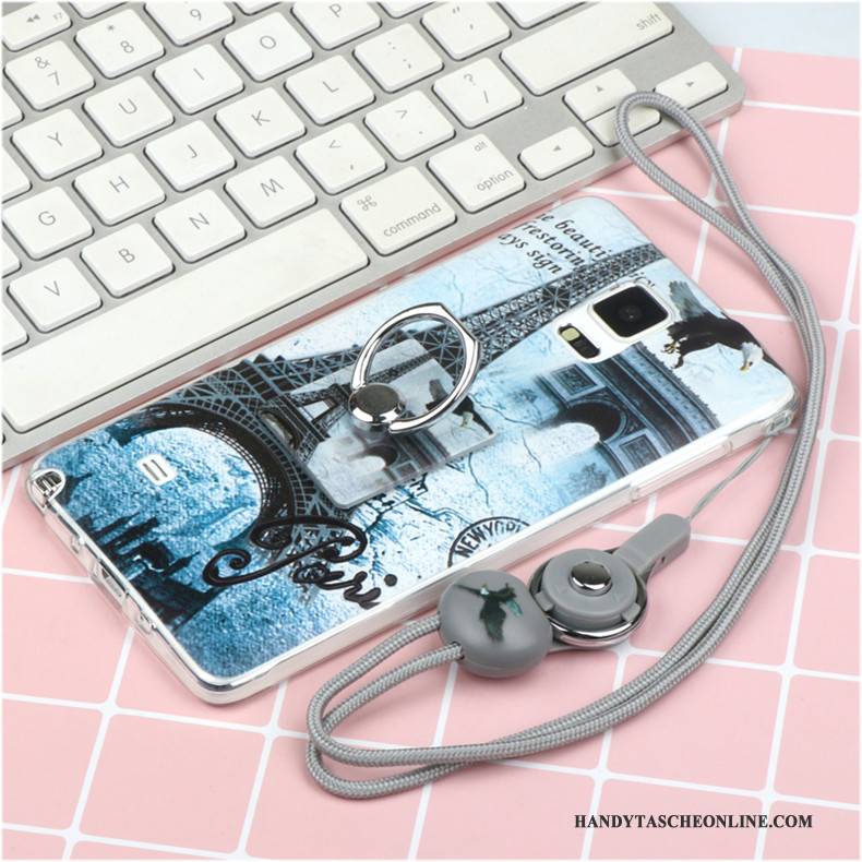 Hülle Samsung Galaxy Note 4 Taschen Handyhüllen Persönlichkeit, Case Samsung Galaxy Note 4 Schutz Lila Hängende Verzierungen