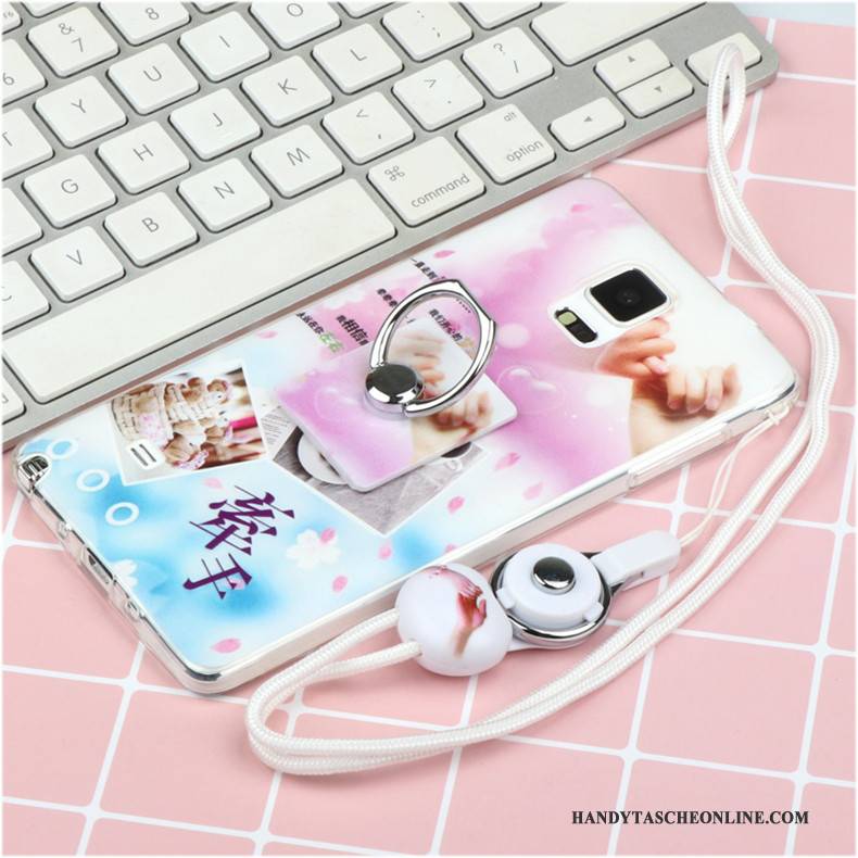 Hülle Samsung Galaxy Note 4 Taschen Handyhüllen Persönlichkeit, Case Samsung Galaxy Note 4 Schutz Lila Hängende Verzierungen