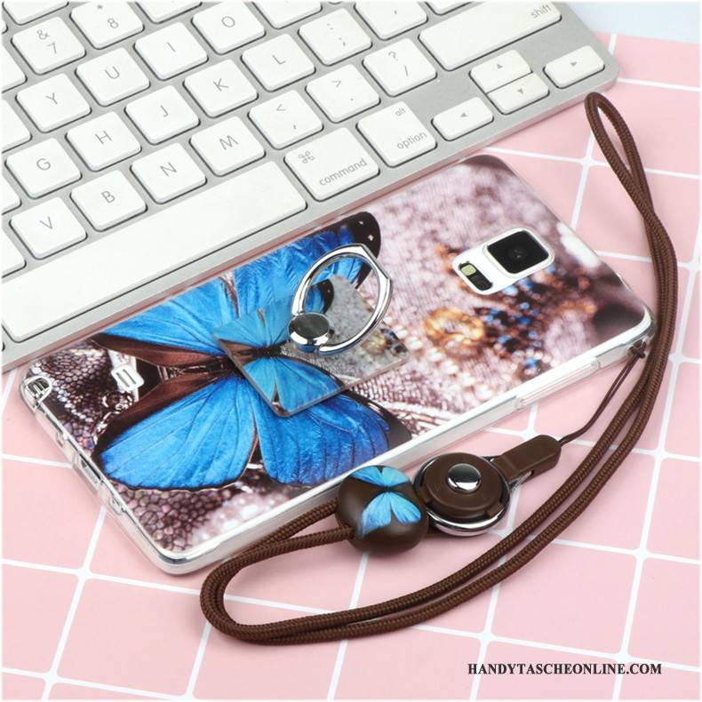 Hülle Samsung Galaxy Note 4 Taschen Handyhüllen Persönlichkeit, Case Samsung Galaxy Note 4 Schutz Lila Hängende Verzierungen