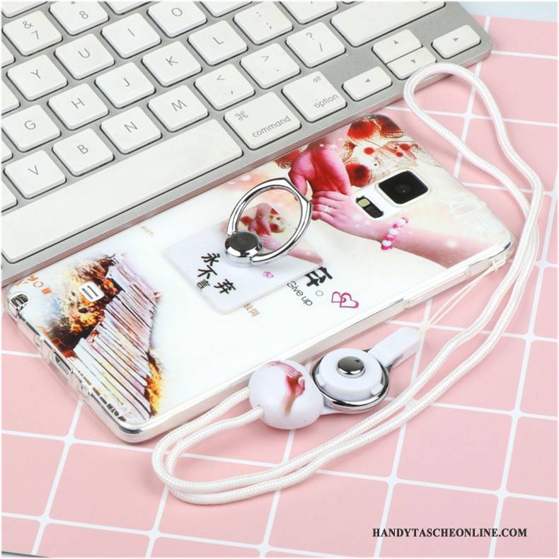 Hülle Samsung Galaxy Note 4 Taschen Handyhüllen Persönlichkeit, Case Samsung Galaxy Note 4 Schutz Lila Hängende Verzierungen