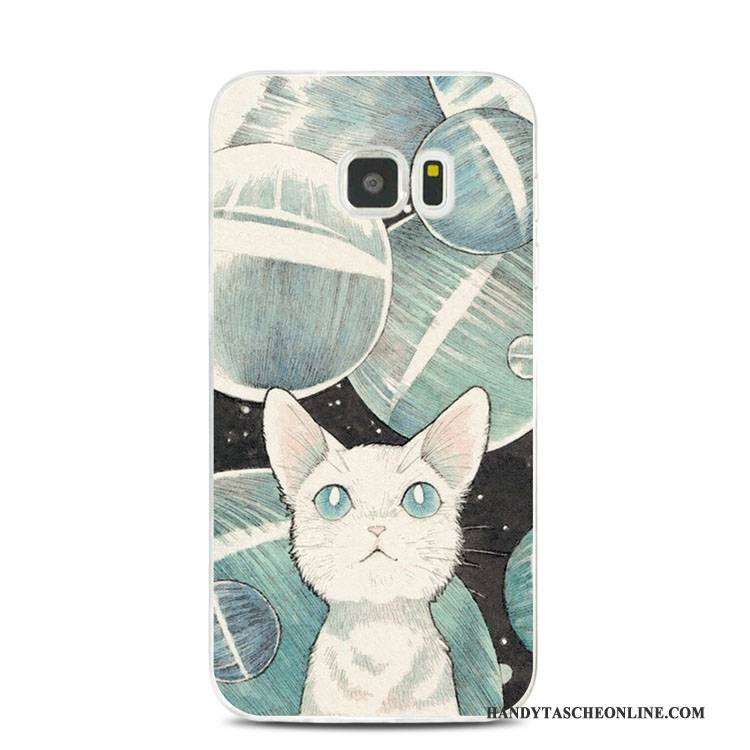 Hülle Samsung Galaxy Note 5 Halterung Handyhüllen Katzen, Case Samsung Galaxy Note 5 Silikon Blau