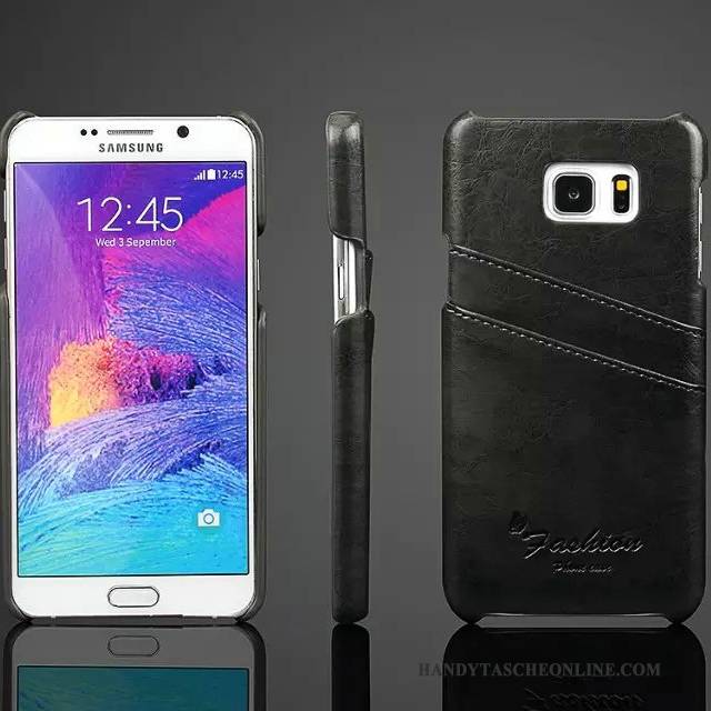 Hülle Samsung Galaxy Note 5 Lederhülle Blau Karte, Case Samsung Galaxy Note 5 Schutz Hintere Abdeckung Persönlichkeit