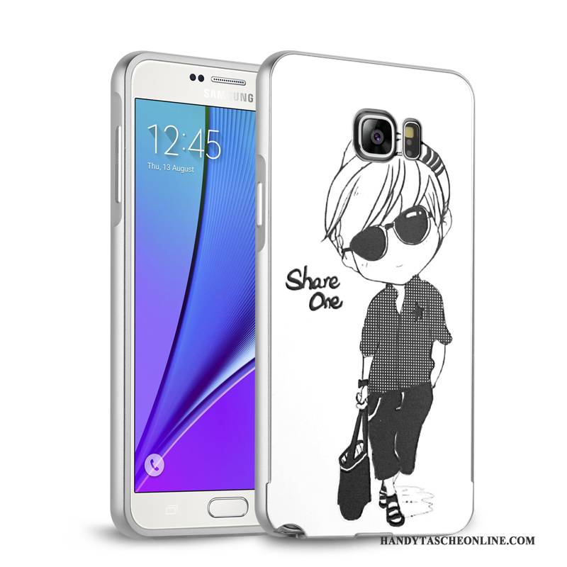 Hülle Samsung Galaxy Note 5 Metall Anti-sturz Gold, Case Samsung Galaxy Note 5 Schutz Spiegel Grenze