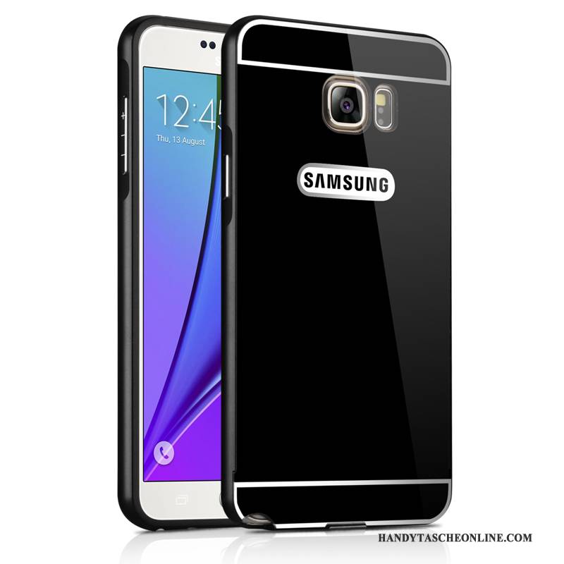 Hülle Samsung Galaxy Note 5 Metall Anti-sturz Gold, Case Samsung Galaxy Note 5 Schutz Spiegel Grenze