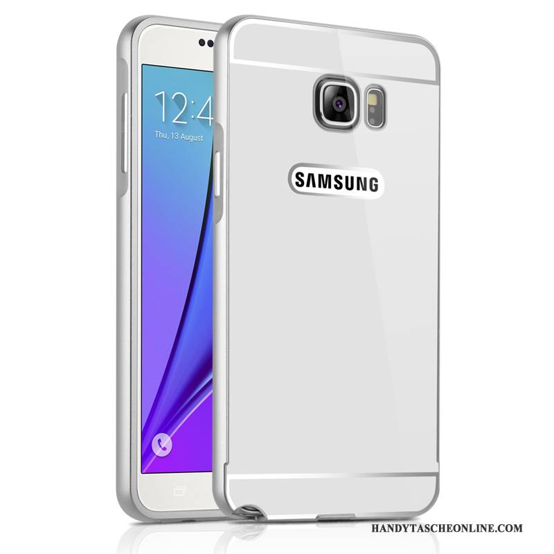 Hülle Samsung Galaxy Note 5 Metall Anti-sturz Gold, Case Samsung Galaxy Note 5 Schutz Spiegel Grenze