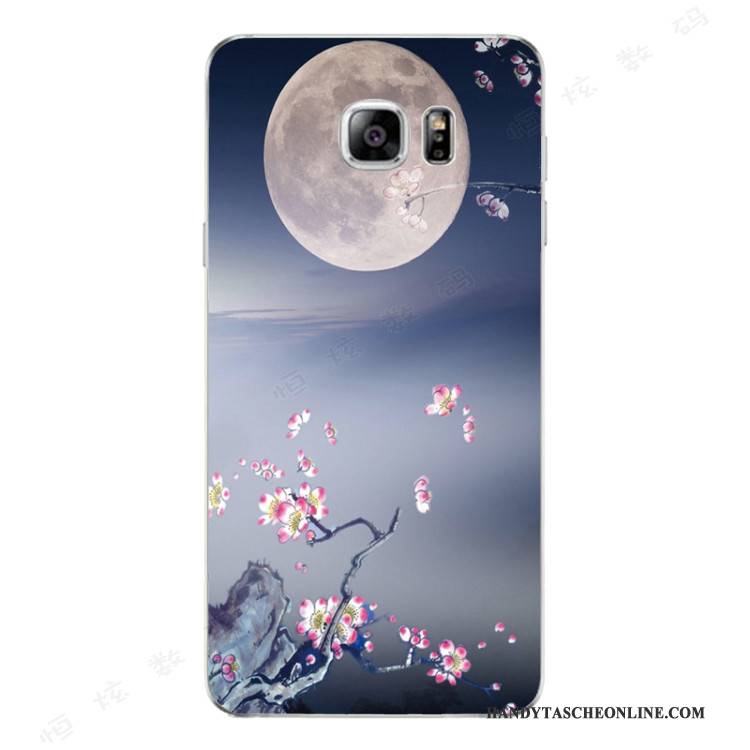 Hülle Samsung Galaxy Note 5 Silikon Persönlichkeit Anti-sturz, Case Samsung Galaxy Note 5 Kreativ Grün Chinesische Art