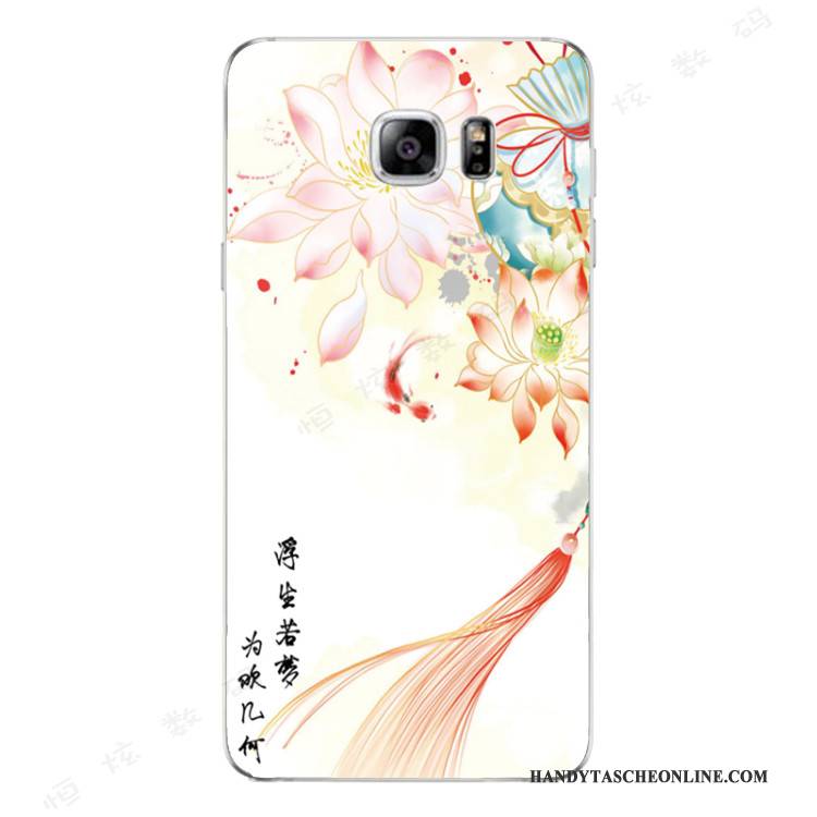 Hülle Samsung Galaxy Note 5 Silikon Persönlichkeit Anti-sturz, Case Samsung Galaxy Note 5 Kreativ Grün Chinesische Art