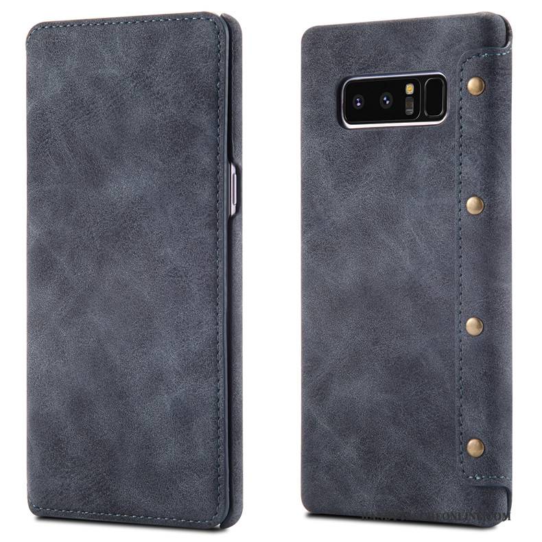 Hülle Samsung Galaxy Note 8 Folio Anti-sturz Handyhüllen, Case Samsung Galaxy Note 8 Lederhülle Schwer Trend