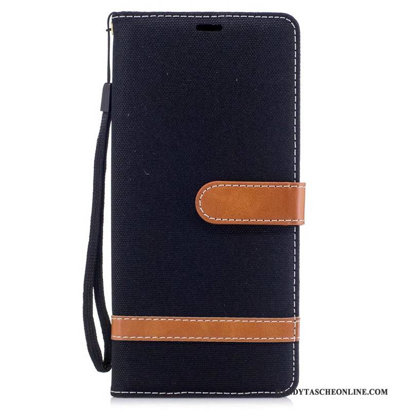 Hülle Samsung Galaxy Note 8 Folio Trend Denim, Case Samsung Galaxy Note 8 Geldbörse Rot