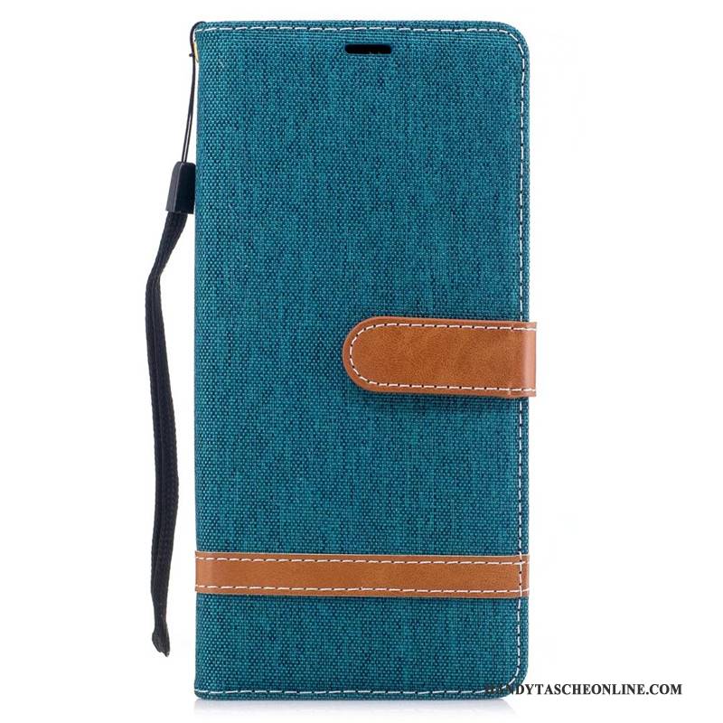 Hülle Samsung Galaxy Note 8 Folio Trend Denim, Case Samsung Galaxy Note 8 Geldbörse Rot