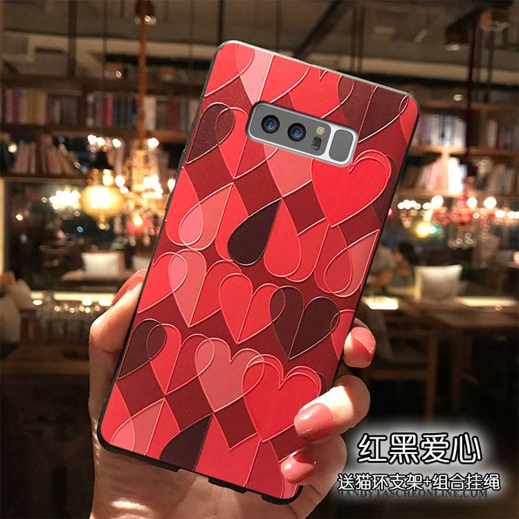 Hülle Samsung Galaxy Note 8 Karikatur Khaki Handyhüllen, Case Samsung Galaxy Note 8 Taschen Hängende Verzierungen
