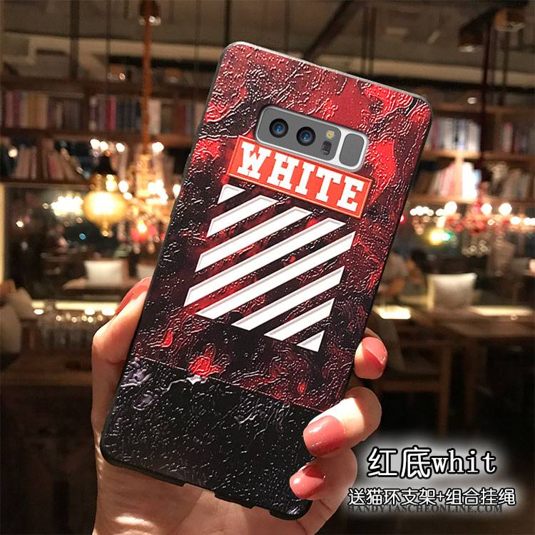 Hülle Samsung Galaxy Note 8 Karikatur Khaki Handyhüllen, Case Samsung Galaxy Note 8 Taschen Hängende Verzierungen