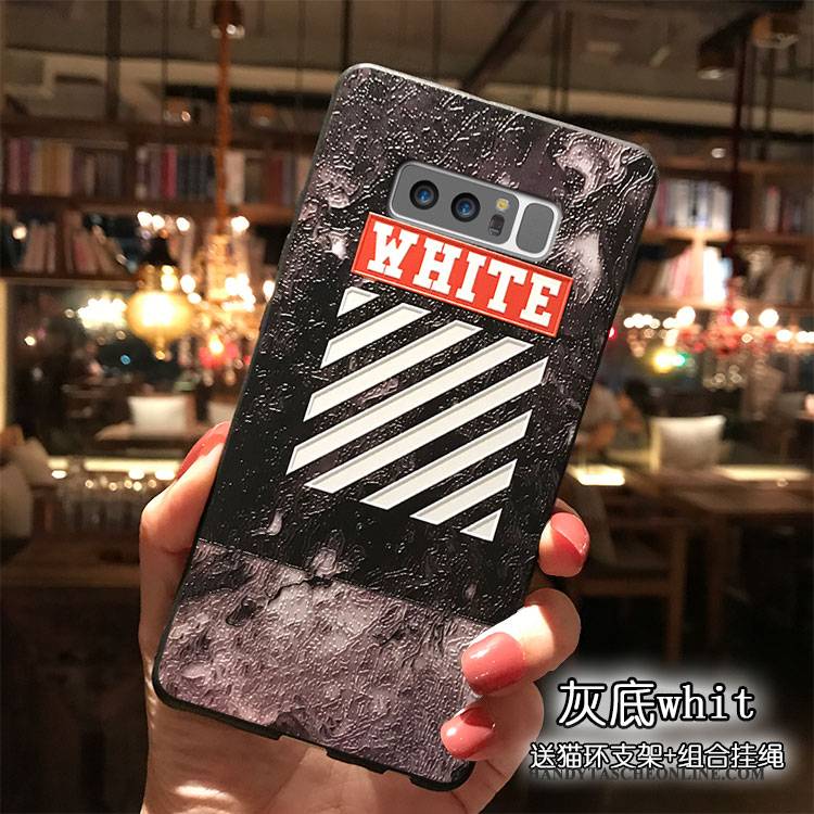Hülle Samsung Galaxy Note 8 Karikatur Khaki Handyhüllen, Case Samsung Galaxy Note 8 Taschen Hängende Verzierungen
