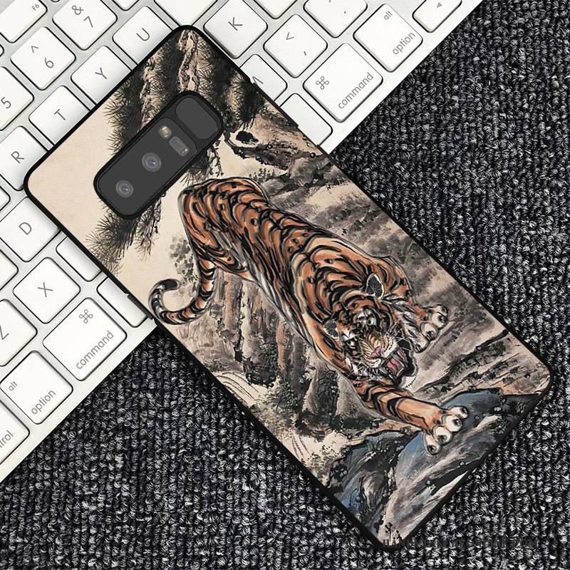 Hülle Samsung Galaxy Note 8 Prägung Angepasst Persönlichkeit, Case Samsung Galaxy Note 8 Schutz Handyhüllen Dunkelblau