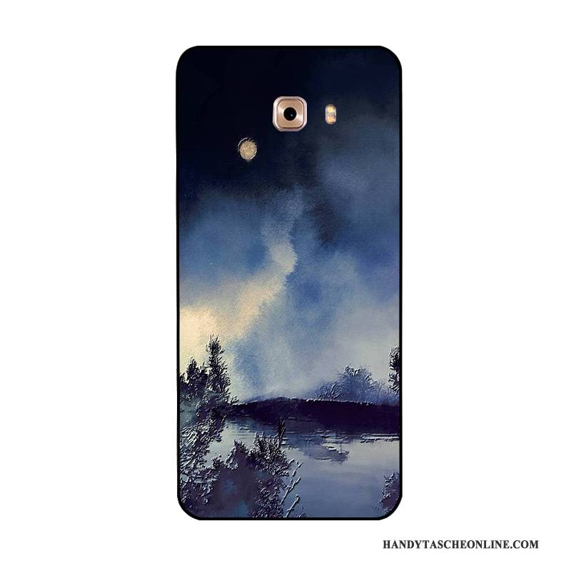 Hülle Samsung Galaxy Note 8 Prägung Original Landschaft, Case Samsung Galaxy Note 8 Schutz Blau Hängende Verzierungen
