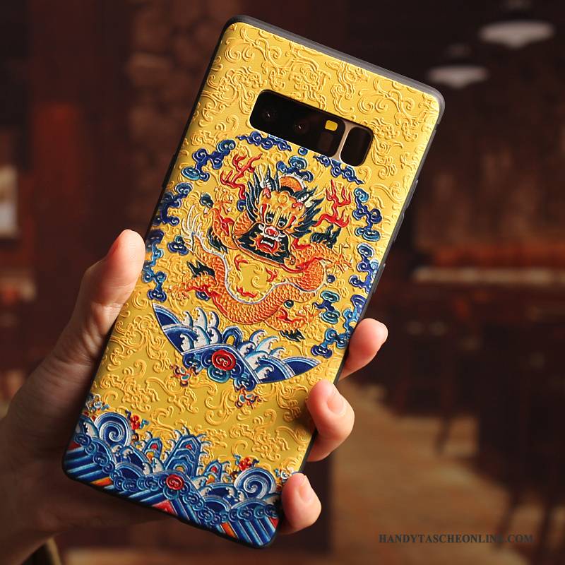 Hülle Samsung Galaxy Note 8 Schutz Anti-sturz Handyhüllen, Case Samsung Galaxy Note 8 Taschen Persönlichkeit Gelb