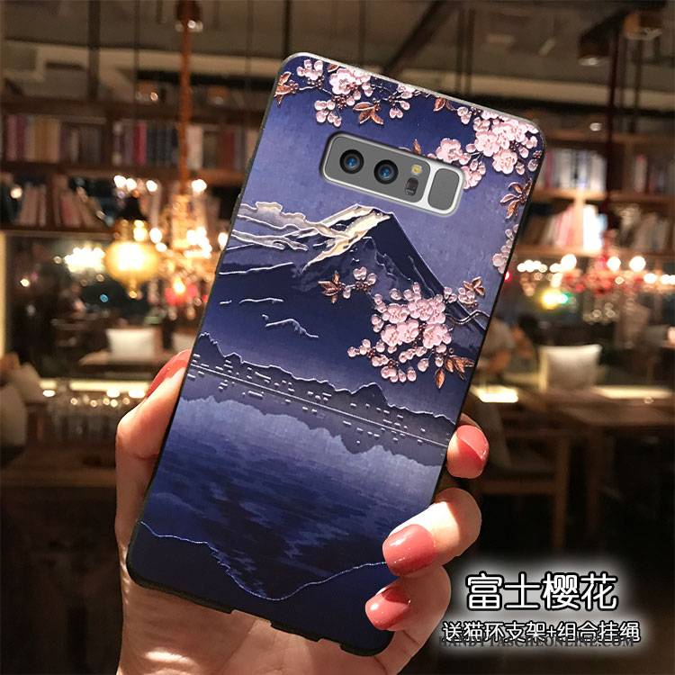Hülle Samsung Galaxy Note 8 Silikon Persönlichkeit Hängende Verzierungen, Case Samsung Galaxy Note 8 Lila Wind