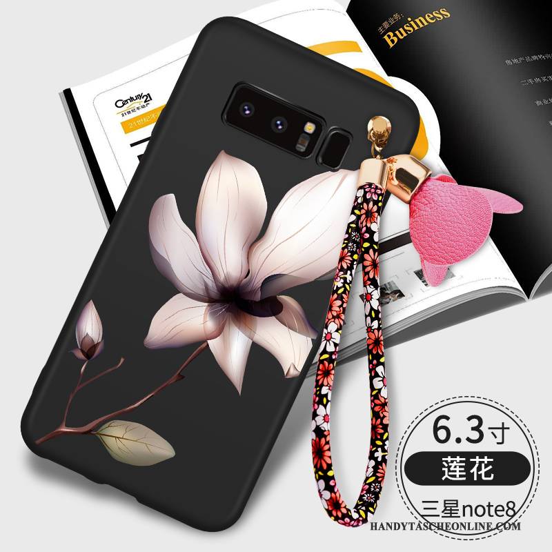 Hülle Samsung Galaxy Note 8 Silikon Schwarz Handyhüllen, Case Samsung Galaxy Note 8 Taschen Trend Anti-sturz