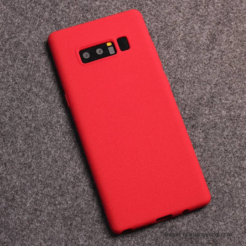 Hülle Samsung Galaxy Note 8 Taschen Einfach Nubuck, Case Samsung Galaxy Note 8 Karikatur Anti-sturz Dunkelblau