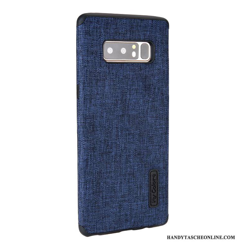 Hülle Samsung Galaxy Note 8 Taschen Khaki Stoff, Case Samsung Galaxy Note 8 Schutz Business Handyhüllen