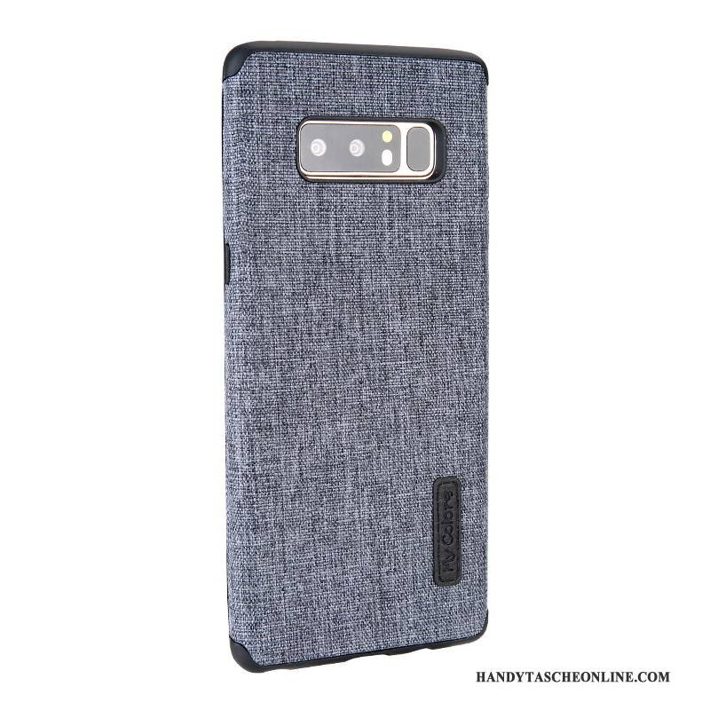 Hülle Samsung Galaxy Note 8 Taschen Khaki Stoff, Case Samsung Galaxy Note 8 Schutz Business Handyhüllen