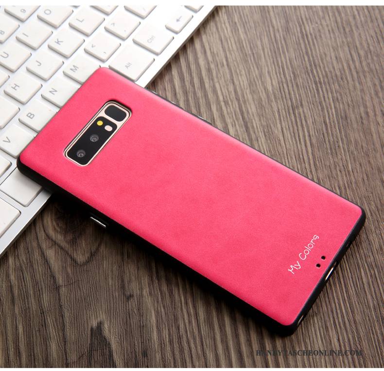 Hülle Samsung Galaxy Note 8 Weiche Business Handyhüllen, Case Samsung Galaxy Note 8 Lederhülle Dunkelblau
