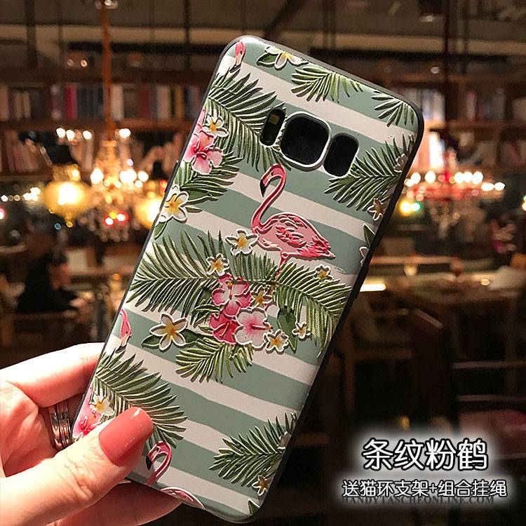Hülle Samsung Galaxy Note 8 Weiche Handyhüllen Nubuck, Case Samsung Galaxy Note 8 Halterung Grün Schwarz