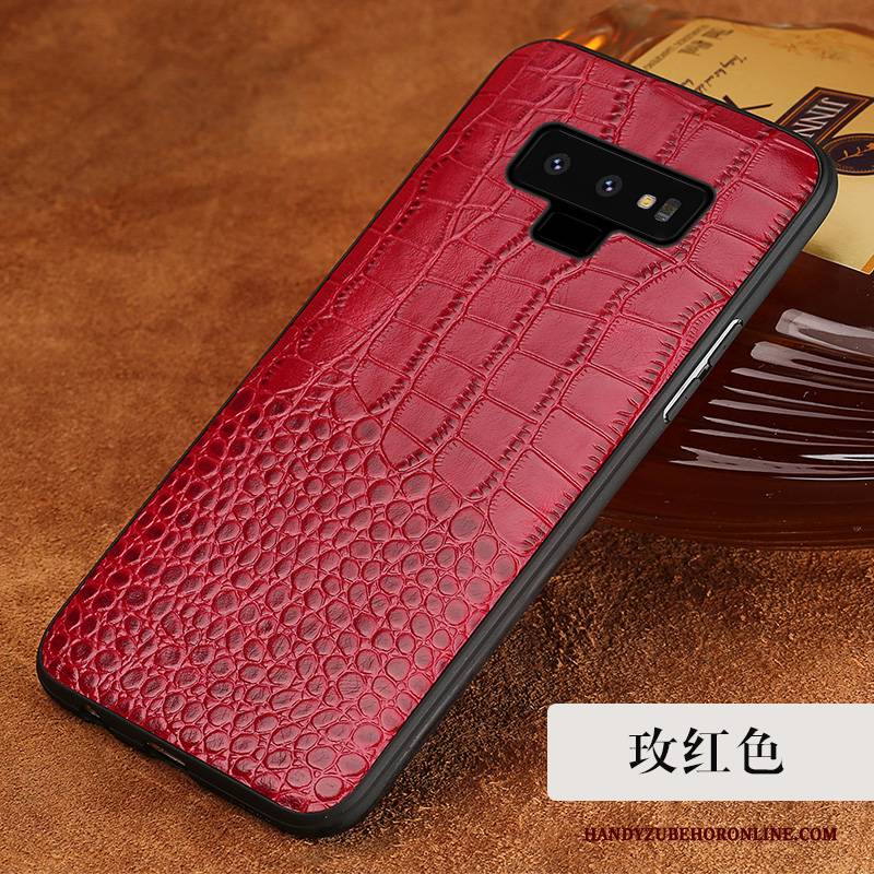 Hülle Samsung Galaxy Note 9 Leder Handyhüllen Hintere Abdeckung, Case Samsung Galaxy Note 9 Lederhülle Kuh Anti-sturz