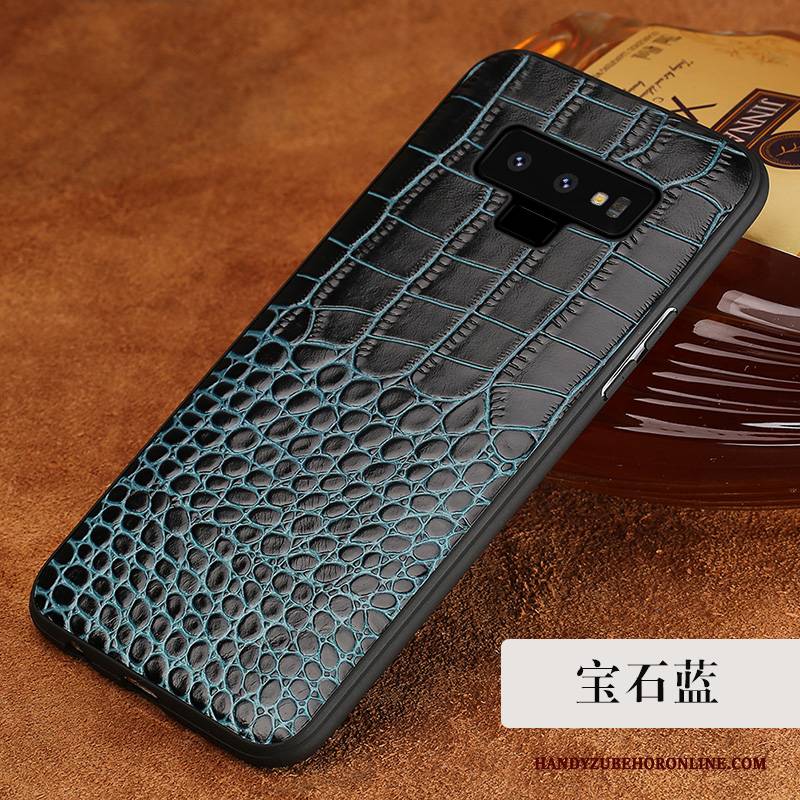 Hülle Samsung Galaxy Note 9 Leder Handyhüllen Hintere Abdeckung, Case Samsung Galaxy Note 9 Lederhülle Kuh Anti-sturz