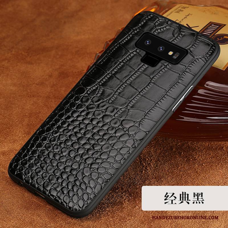 Hülle Samsung Galaxy Note 9 Leder Handyhüllen Hintere Abdeckung, Case Samsung Galaxy Note 9 Lederhülle Kuh Anti-sturz