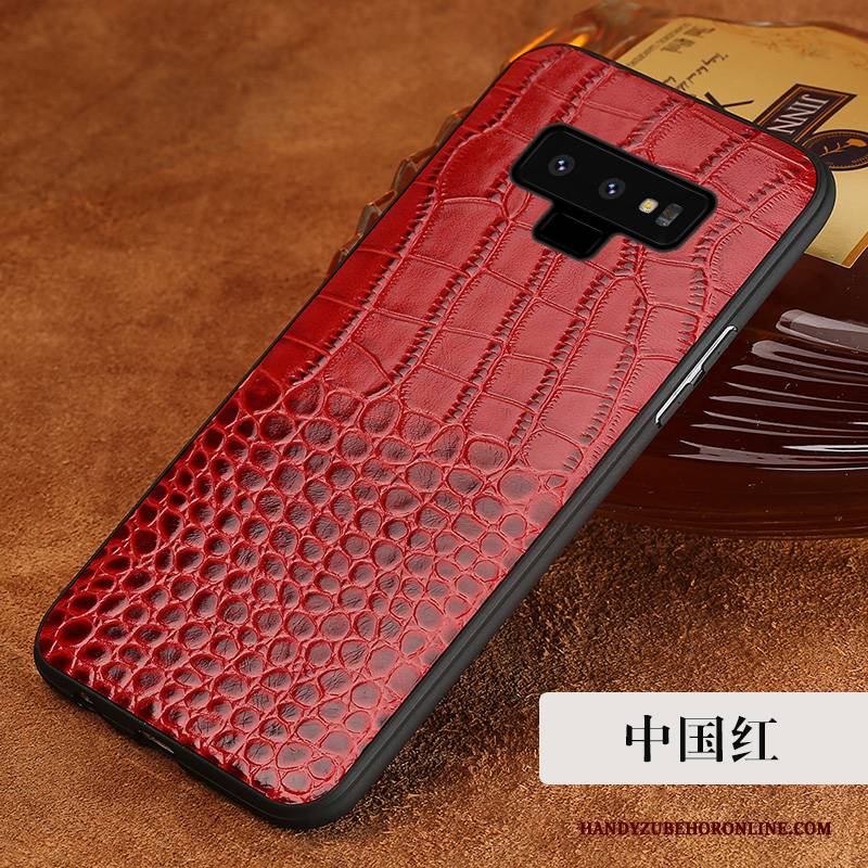 Hülle Samsung Galaxy Note 9 Leder Handyhüllen Hintere Abdeckung, Case Samsung Galaxy Note 9 Lederhülle Kuh Anti-sturz