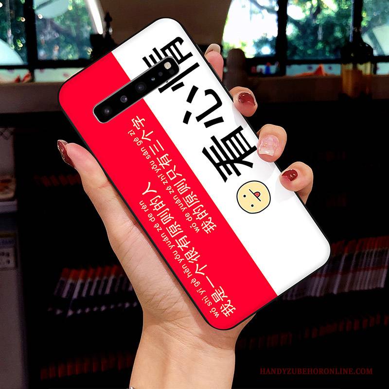 Hülle Samsung Galaxy S10 5g Gemalt Handyhüllen Netto Rot, Case Samsung Galaxy S10 5g Kreativ Stern Nette