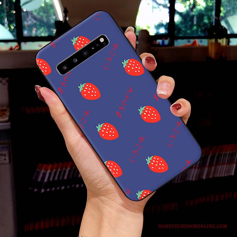 Hülle Samsung Galaxy S10 5g Gemalt Handyhüllen Netto Rot, Case Samsung Galaxy S10 5g Kreativ Stern Nette