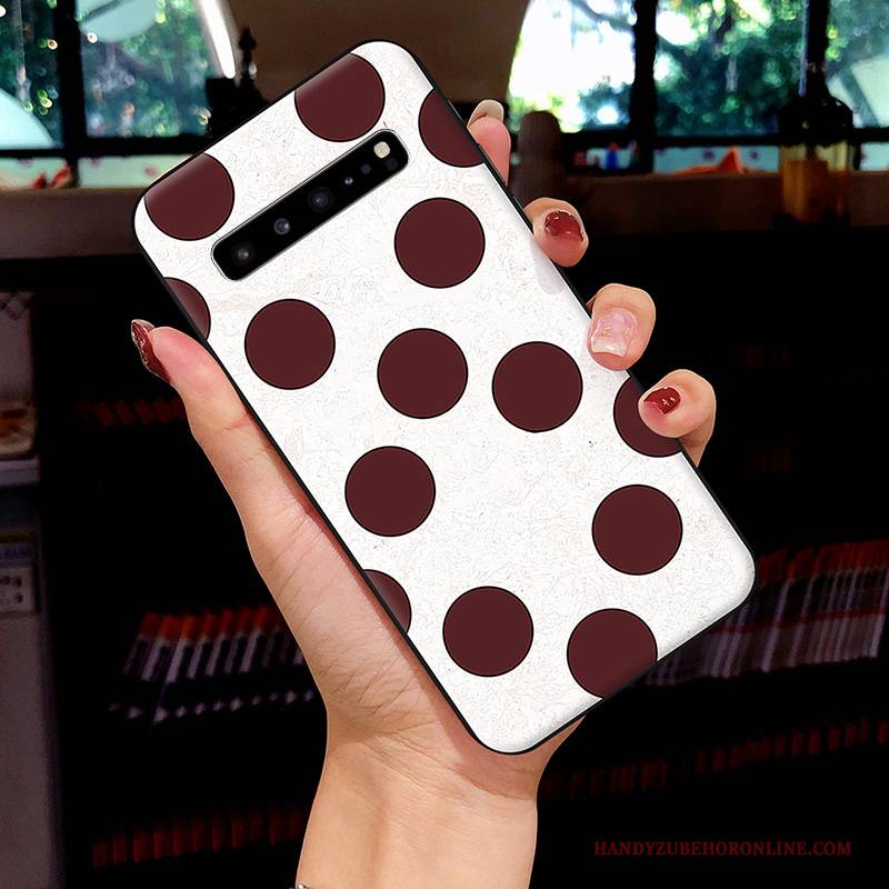 Hülle Samsung Galaxy S10 5g Gemalt Handyhüllen Netto Rot, Case Samsung Galaxy S10 5g Kreativ Stern Nette