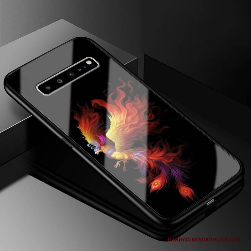 Hülle Samsung Galaxy S10 5g Kreativ Anti-sturz Handyhüllen, Case Samsung Galaxy S10 5g Schutz Glas Schwarz