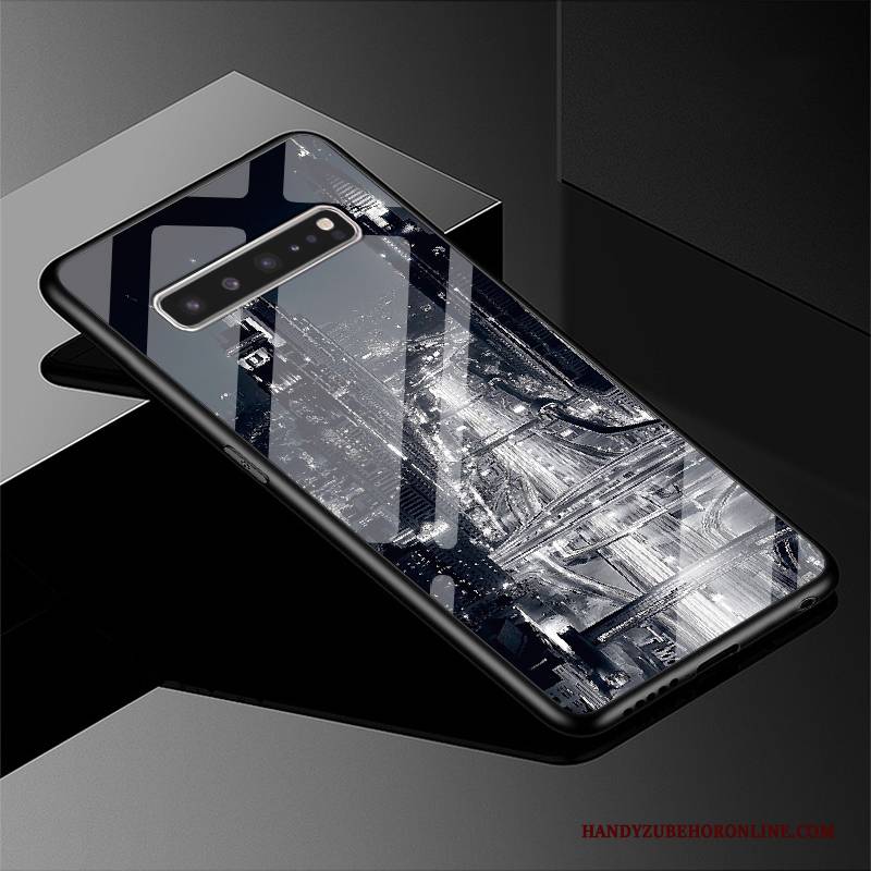 Hülle Samsung Galaxy S10 5g Schutz Wind Glas, Case Samsung Galaxy S10 5g Dunkelblau Licht